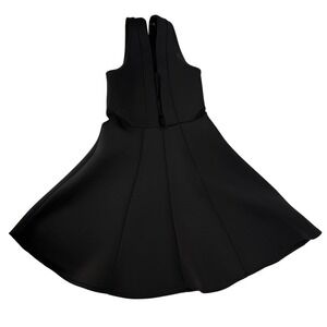 Material Girl Black Scuba Lace Cut Out Fit Flare Skater Dress Modern Goth